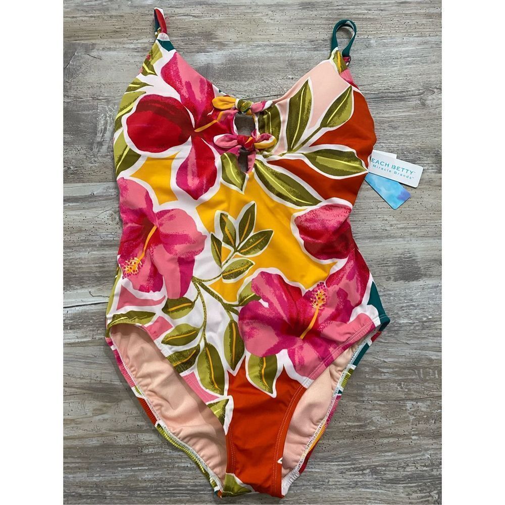Beach Betty Floral One-Piece Swimsuit in Multi-Color